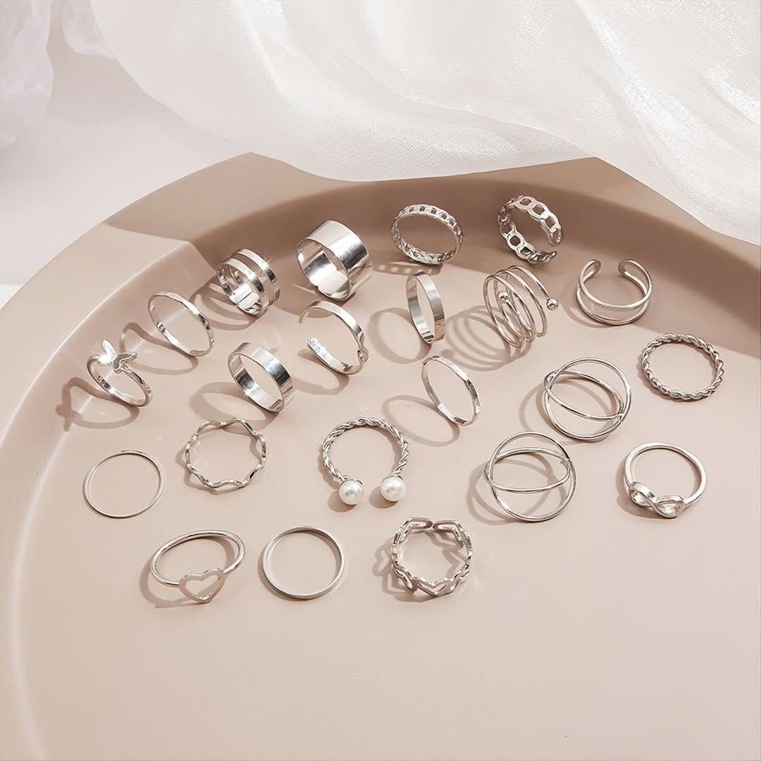 مجموعه انگشتر نقره